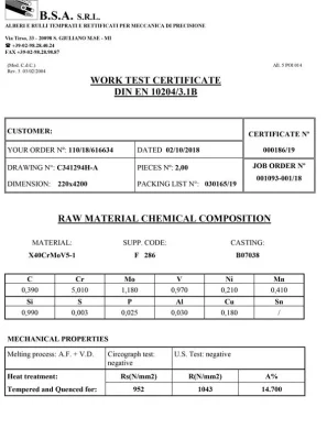 Rulli Spianatrici Quality sample
